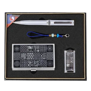 엔틱실버볼펜+수복문자도자개명함+수복문자도자개USB3 종