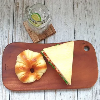 백야드 마호가니 직사각 (소) 도마