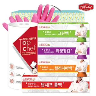 고무장갑32cm 롤백100매 크린백3종 키친타올 6종 