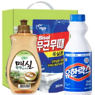 친환경 참그린매실500용기 무균무때 유한락스 3종
