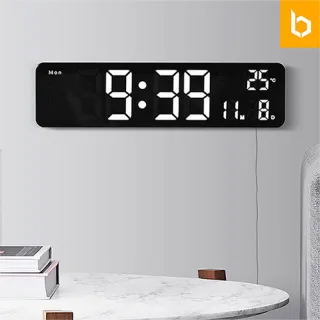 유즈비 와이드블랙 LED 벽걸이 탁상시계