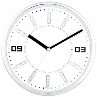 큐빅크롬무소음벽시계 JS3306