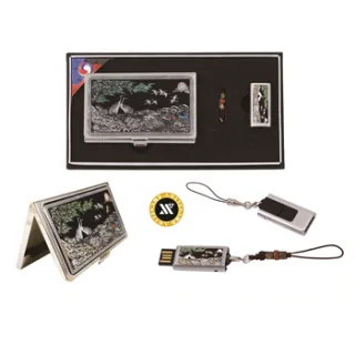 채색송학자개명함+채색송학자개USB(8GB~64GB)