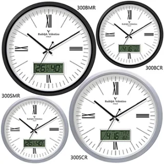 발렌티노 온도계습도계 무소음벽시계 300BMR/BCR/