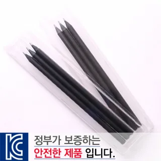 투명사각·흑목원형미두연필3p세트