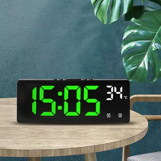심플 디지털 LED 온도 알람 탁상시계