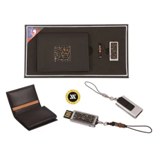 한글자모음자개가죽명함지갑+한글자모음자개USB(8GB~6