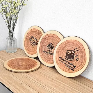 모멘트 우드 패턴 냄비받침
