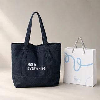 DYNN 빈티지 데님 숄더 토트 에코백 
