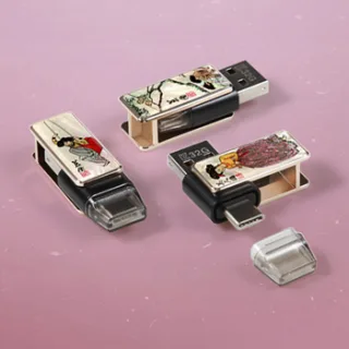 제이메타 C타입 OTG T30 C 골드 풍속화 자개 8