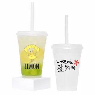 [아리에나] 냉온가능 빅리유저블 반투명 빨대텀블러 1,