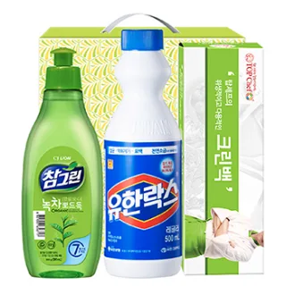 유기농 참그린300용기 유한락스 크린백 3종