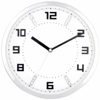 큐빅크롬무소음벽시계 JS3311