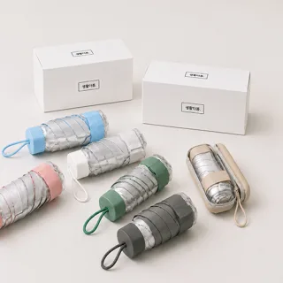 생활더봄 초경량 티타늄 실버 UV 차단 미니 접이식 양