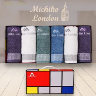 미치코런던 격자호텔 코마타월 170g 6P 