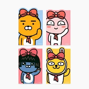 [카카오프렌즈] 4단 점착메모지 (리본테마)