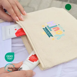 오코텍스 리사이클 에코 지퍼파우치 23*16*6cm