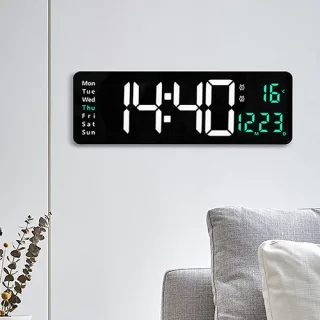 LED 크로노그래프 디지털 직사각벽시계 리모컨 4 co