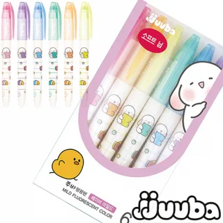 (국산) 쭈바프렌즈 쭈바베이비 마일드 형광펜 6색세트
