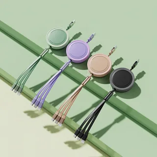 3in1 66w PD 릴타입 충전케이블 (C타입 8핀 