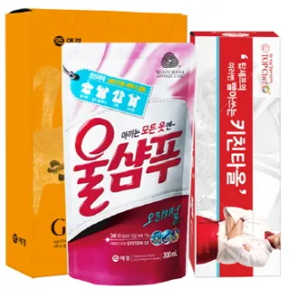 애경 울샴푸 빨아쓰는키친타올 2종