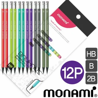 모나미 바우하우스 육각지우개연필12P세트