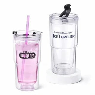 클린플러스 분리형 이중 투명텀블러 500ml (냉온가능