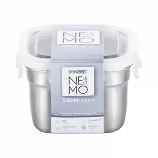 스텐락 국산 스텐밀폐용기 네모 5호 530ml