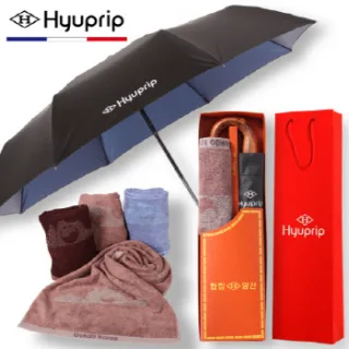 협립 3단 내부펄 원목 곡자손 완전자동 우산+독도타월세