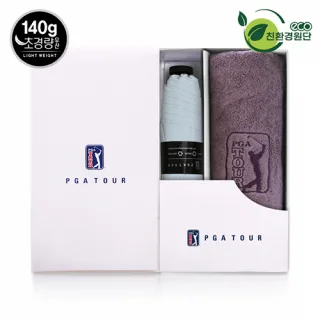 PGA 친환경그린 3단수동 경량스키니+190g호텔타올세