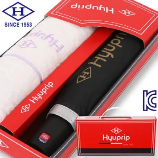 협립 3단 폰지 우산+눈꽃타월세트