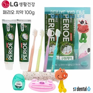 페리오치약100g 2p 덴탈2호 엠보싱칫솔 스펀지치실 