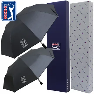 PGA 2단자동+3단수동 블랙메탈 우산 세트