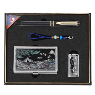 워터펜블랙수성+채색송학자개명함+채색송학자개USB(8GB