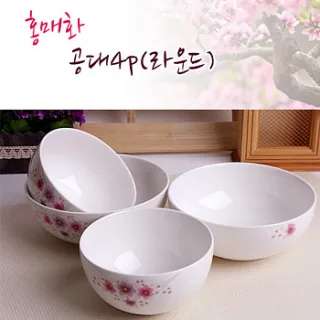 홍매화 공기대접4p(라운드)