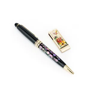 USB고급자개볼펜2종세트(나비목단백)-(8G~32G)