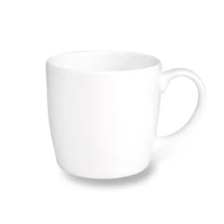 (국산) 화이트 유선 머그잔300ml