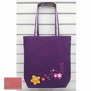 스트라이프웨빙 캔버스 칼라에코백 45x38x12cm