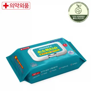 100% 자연분해 캡형 소독티슈 60매 