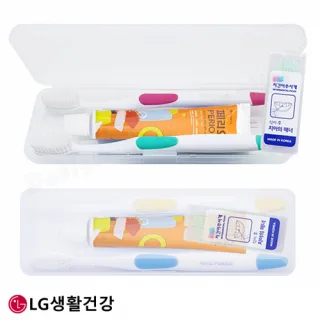 커플_LG 페리오 칫솔치약+치간/여행용세트 4종