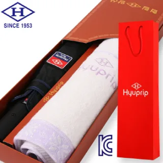 협립 2단 내부펄코팅 격자엠보 우산+눈꽃타월세트