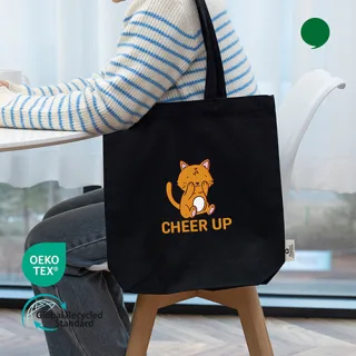 오코텍스리사이클 스탠다드 에코백 (중) 블랙 35cm*