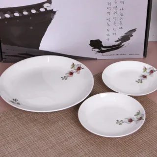 호접란 원형접시 3p 국산