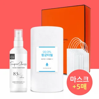 코로나 생활안심세트 VM101 (항균타올1P+손소독제1