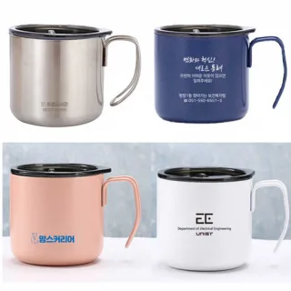 뚜껑형 이중 진공스텐컵 리드 유머그 350ml