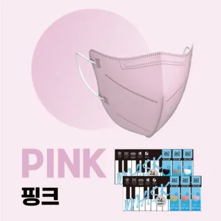 이사칠 마스크 / 피앤씨보건용마스크 KF94 대형 분홍