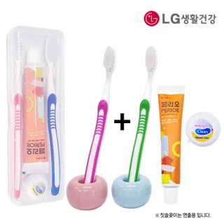 커플 326미세모칫솔+페리오치약+치실 세트 