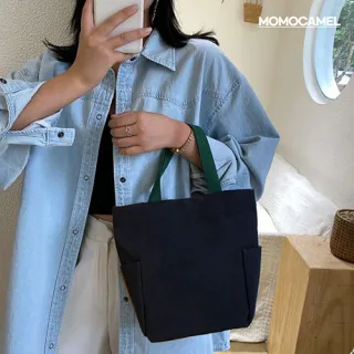 모모카멜 에코백 투포켓형 28*24*12cm (HE06