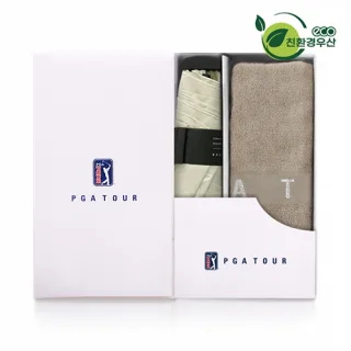 PGA 친환경그린 3단수동 사각스키니 우산+130g면사