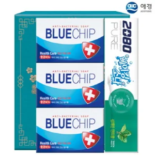 항균 블루칩비누3P 베이킹소다치약90g 4종